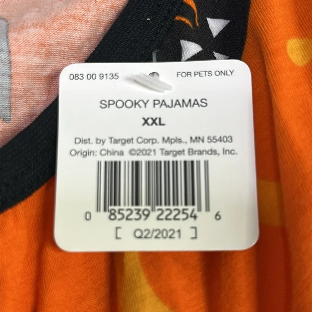 Halloween Themed Tee Orange Black Dog Pajamas
